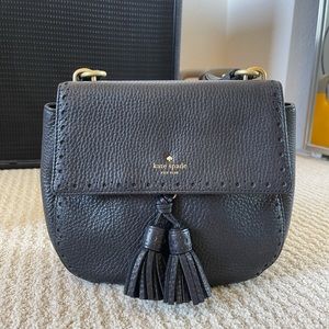 Kate spade ♠️ black pebble leather crossbody satchel